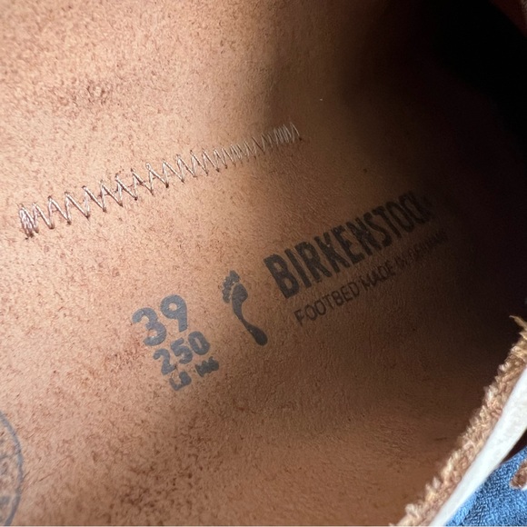 Birkenstock Buckley Clog Shoes Women’s Size 8 Cognac Brown Oiled Leather Tan - Picture 9 of 12